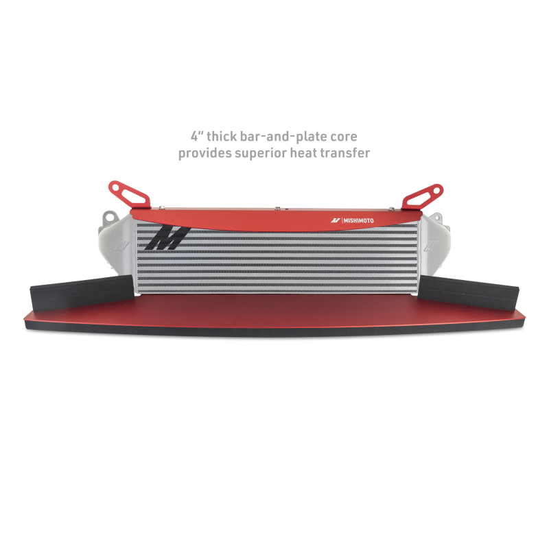 Mishimoto Intercooler & Pipe Kit - Silver Cooler - Red Pipes for 2023+ Toyota GR Corolla - Image 3