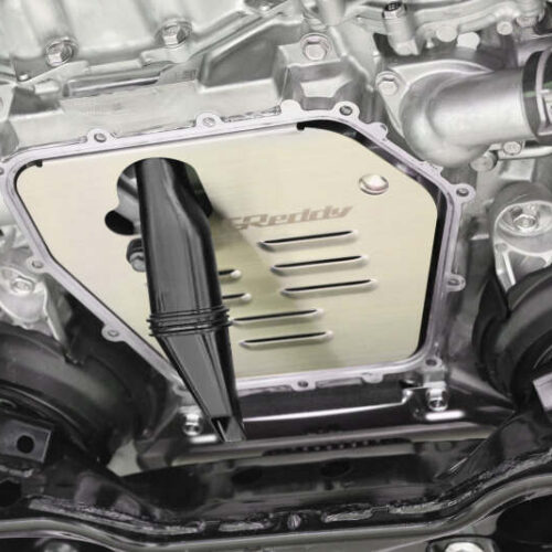 Alternative view of GReddy 2022+ Toyota GT86(JDM) / Subaru BRZ Oil Pan Baffle Plate- Stainless Steel
