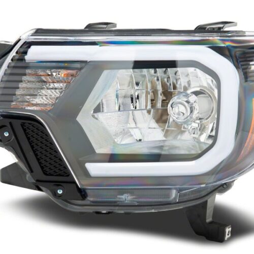 Raxiom for 2012-2015 Toyota Tacoma Axial Series Headlights/Seq LED Bar- Black- Clear Lens - Image 4