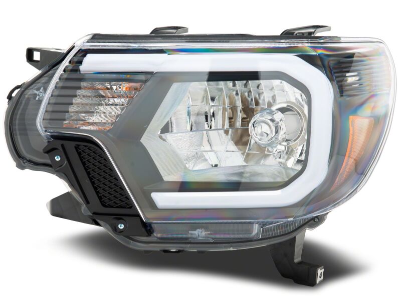 Raxiom for 2012-2015 Toyota Tacoma Axial Series Headlights/Seq LED Bar- Black- Clear Lens - Image 4