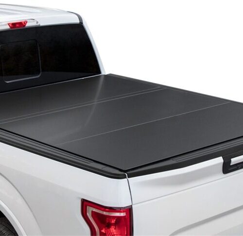 Access LOMAX 2022+ Rivian R1T 4ft 6in Bed (w/ OEM Tonneau Track) Tri-Fold Cover - Matte Black