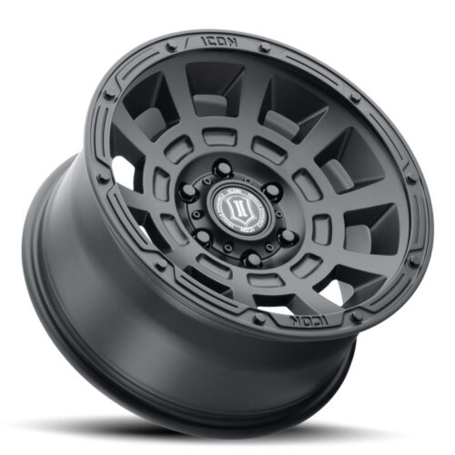 ICON Thrust 17x8.5 6x5.5 0mm Offset 4.75in BS Satin Black Wheel - Image 2