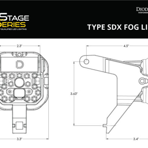 Diode Dynamics SS3 Pro Type SDX Kit ABL - Yellow SAE Fog