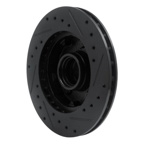 R1 Concepts for 83-94 Ford Ranger (USA/Canada) Front Left Drilled & Slotted Black Brake Rotor - Image 4