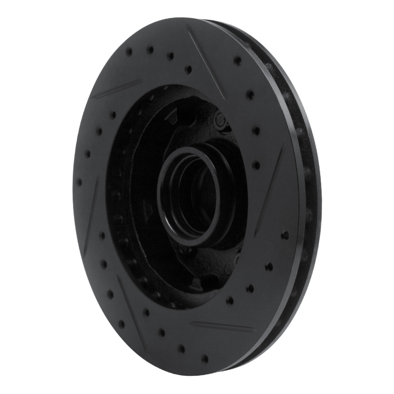 R1 Concepts for 83-94 Ford Ranger (USA/Canada) Front Left Drilled & Slotted Black Brake Rotor - Image 4