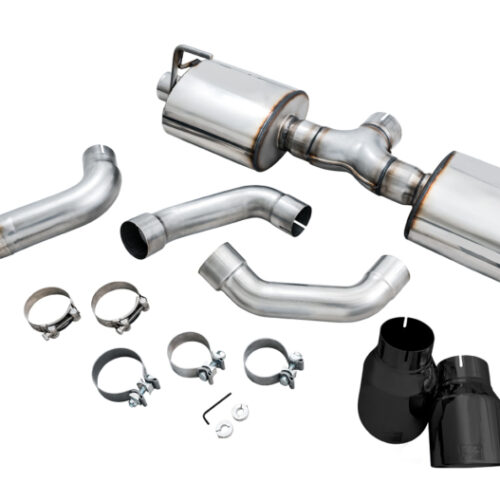 AWE Tuning Axle-Back Dual Exhaust - Diamond Black Tips for 2018+ Jeep Wrangler JL/JLU Tread Edition - Image 9