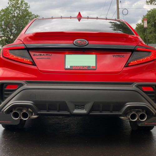 Alternative view of Rally Armor 22-26 Subaru WRX Black UR Mud Flap w/Red Logo