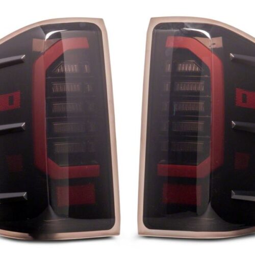 Alternative view of Raxiom for 2014-2018 Chevrolet Silverado 1500 Axial Series LED Tail Lights- Black Housing (Smoked Lens)