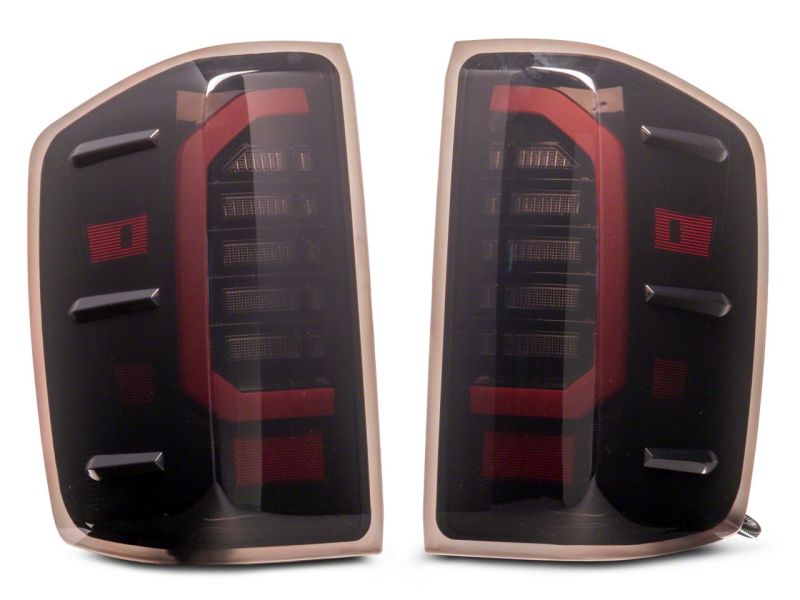 Raxiom for 2014-2018 Chevrolet Silverado 1500 Axial Series LED Tail Lights- Black Housing (Smoked Lens) - Image 2