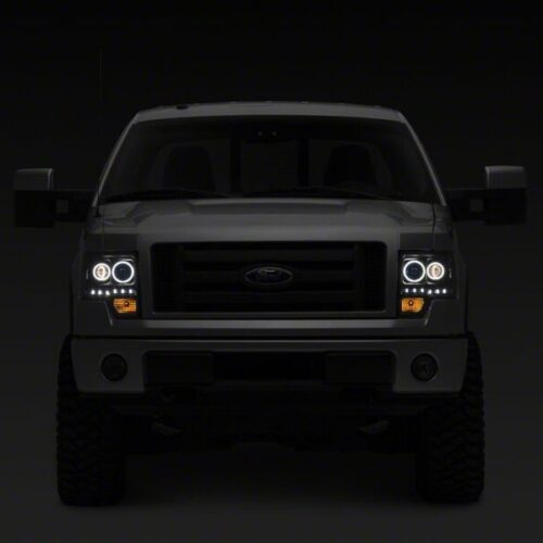 Raxiom for 2009-2014 Ford F-150 G2 Super White LED Halo Projector Headlights- Black Housing- Clear Lens - Image 5
