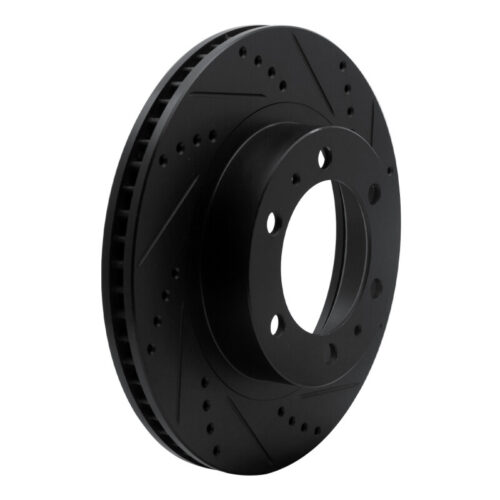 DFC 03-23 Toyota Tacoma Front Right Drilled & Slotted Black Brake Rotor - Image 2