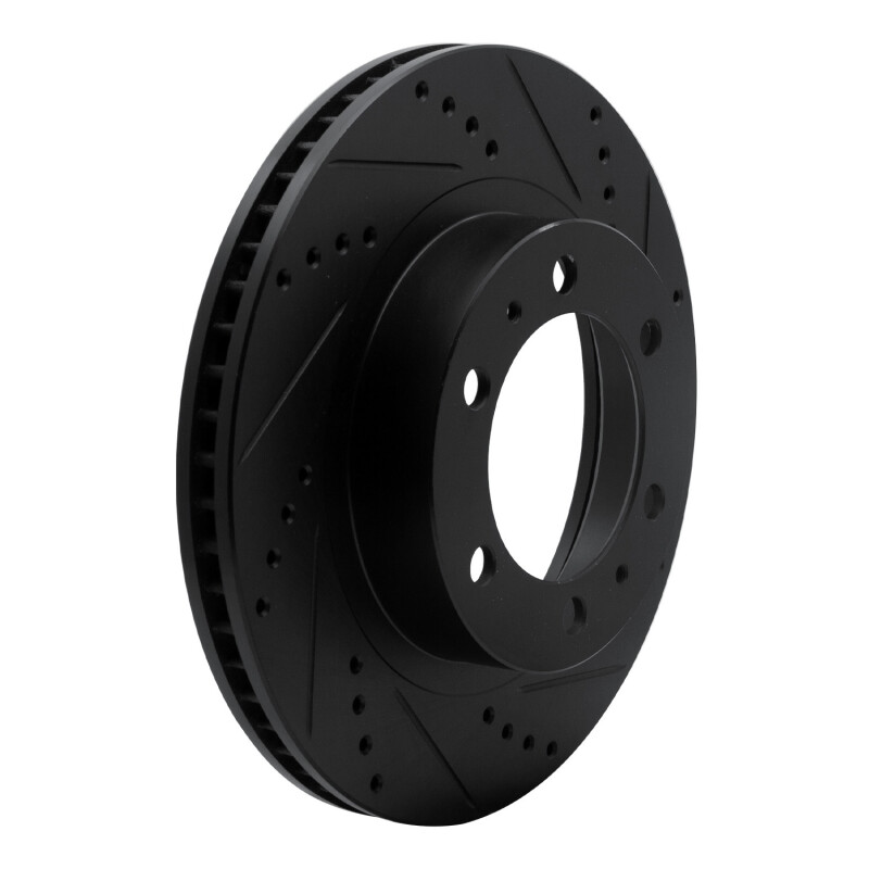 DFC 03-23 Toyota Tacoma Front Right Drilled & Slotted Black Brake Rotor - Image 2