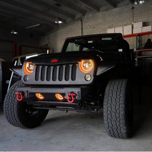 Oracle 07-17 Jeep Wrangler LED Fog Halo Kit - Amber - Image 4