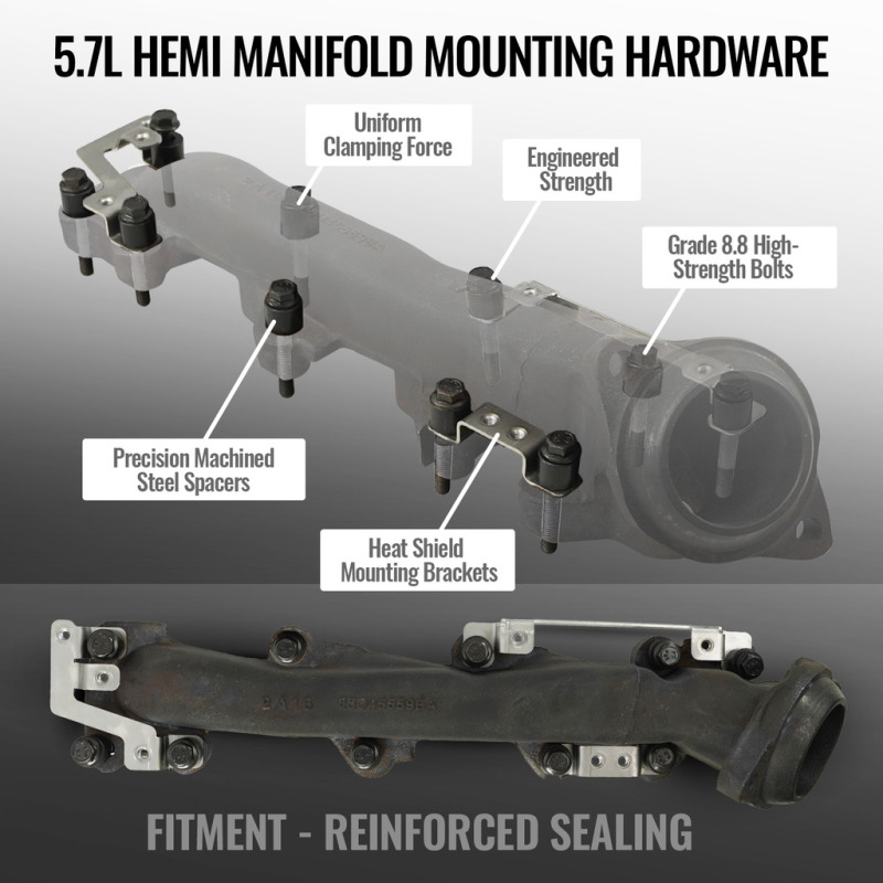 BD Diesel 09-26 RAM/Dodge/Jeep 5.7L Hemi Manifold Bolt & Spacer Kit - Image 8