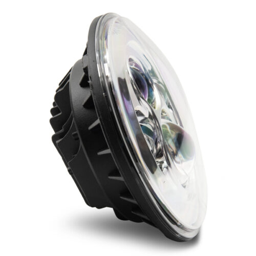 Raxiom for 1997-2018 Jeep Wrangler TJ/JK Axial Series LED Daymaker Headlights- Chrome Housing (Clear Lens) - Image 5