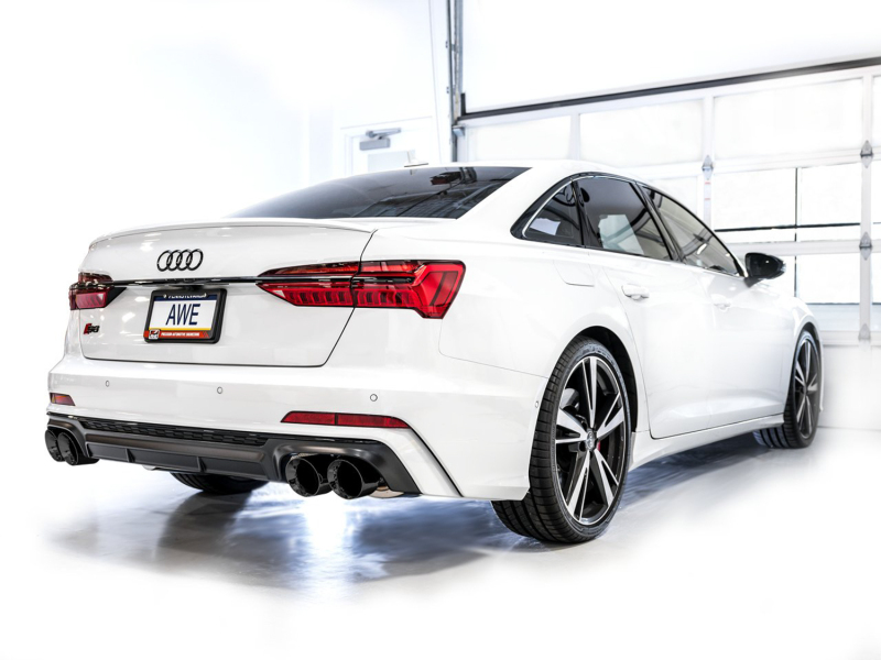 AWE Tuning Track Edition Exhaust - Diamond Black Tips for 19-23 Audi C8 S6/S7 2.9T V6 AWD - Image 7