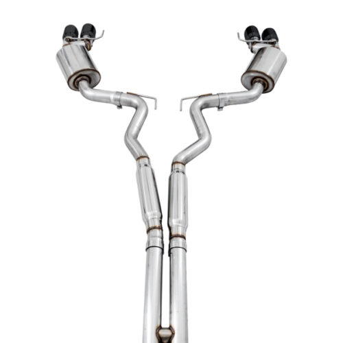 AWE Tuning Cat-Back Exhaust - Touring Edition (Quad Diamond Black Tips) for 2018+ Ford Mustang GT (S550) - Image 6