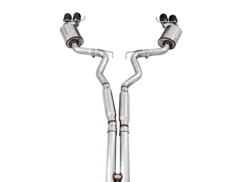 AWE Tuning Cat-Back Exhaust - Touring Edition (Quad Diamond Black Tips) for 2018+ Ford Mustang GT (S550) - Image 6