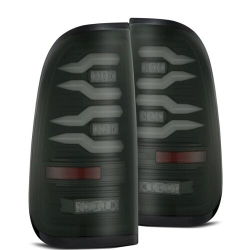 AlphaRex 97-03 Ford F150 / 99-16 Ford F250/F350/F450/F550 LUXX-Series LED Tail Lights - Black