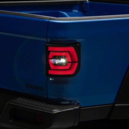 Alternative view of Raxiom for 2020-2026 Jeep Gladiator JT Low Profile LED Tail Lights- Black Housing- Smoked Lens