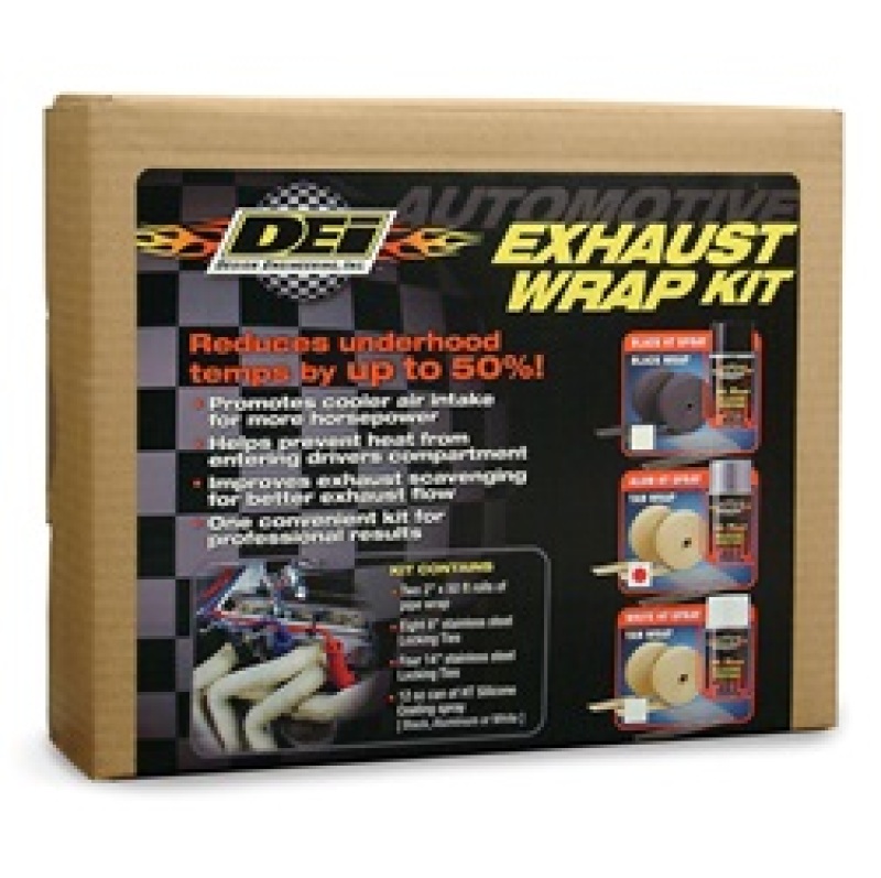 DEI 10112 Exhaust Wrap Kit - Tan Wrap & Aluminum HT Silicone Coating (Aerosol) - Image 7