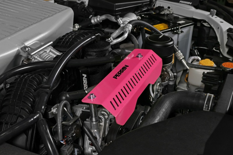 PERRIN 22-26 Subaru WRX Pulley Cover - Hyper Pink (SHORT - For Use w/PERRIN AOS) - Image 6