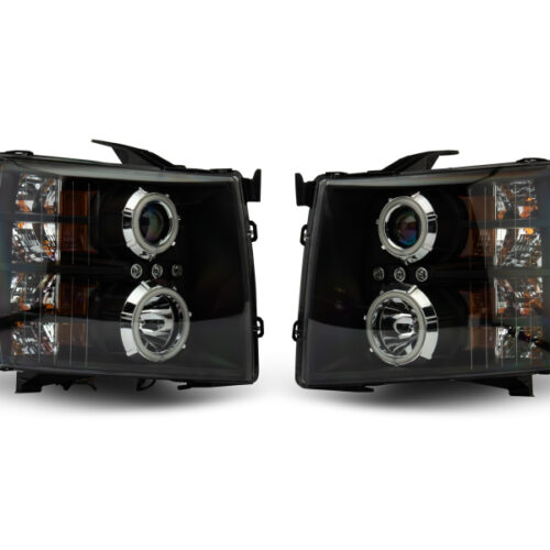 Raxiom for 2007-2013 Silverado 1500 Super White LED Halo Projector Headlights- Black Housing (Clear Lens) - Image 10
