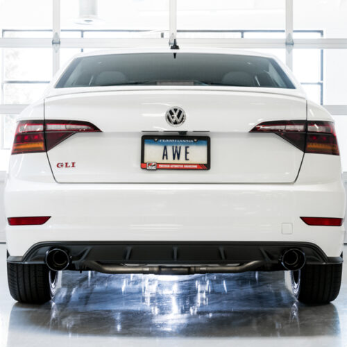 AWE Tuning Track Edition Exhaust - Diamond Black Tips (Fits OEM DP) for 18-21 Volkswagen Jetta GLI Mk7 - Image 3
