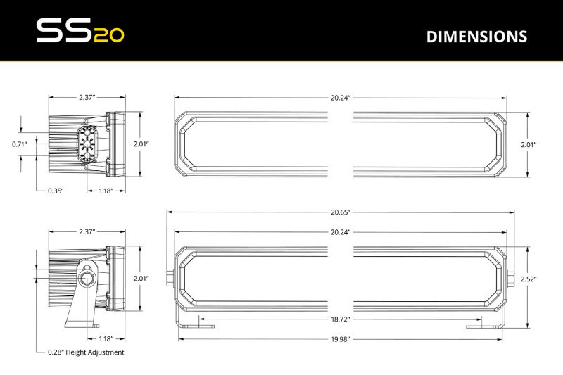 Diode Dynamics SS20 Pro Yellow Combo Standard ABL (one) - Image 7
