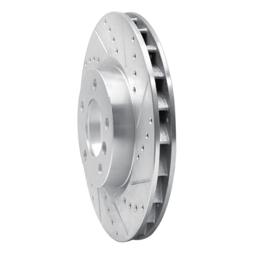 Alternative view of R1 Concepts for 95-99 BMW M3 E36 Left Front Drilled & Slotted Silver Brake Rotor