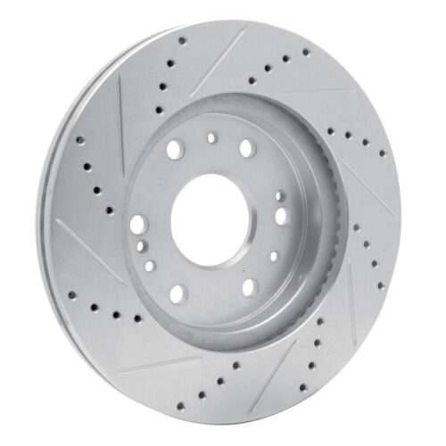 DFC 05-20 Cadillac Escalade EXT Front Right Drilled & Slotted Silver Brake Rotor - Image 4