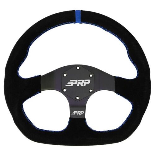 PRP Comp-R D-Shape Suede Steering Wheel - Blue - Image 4