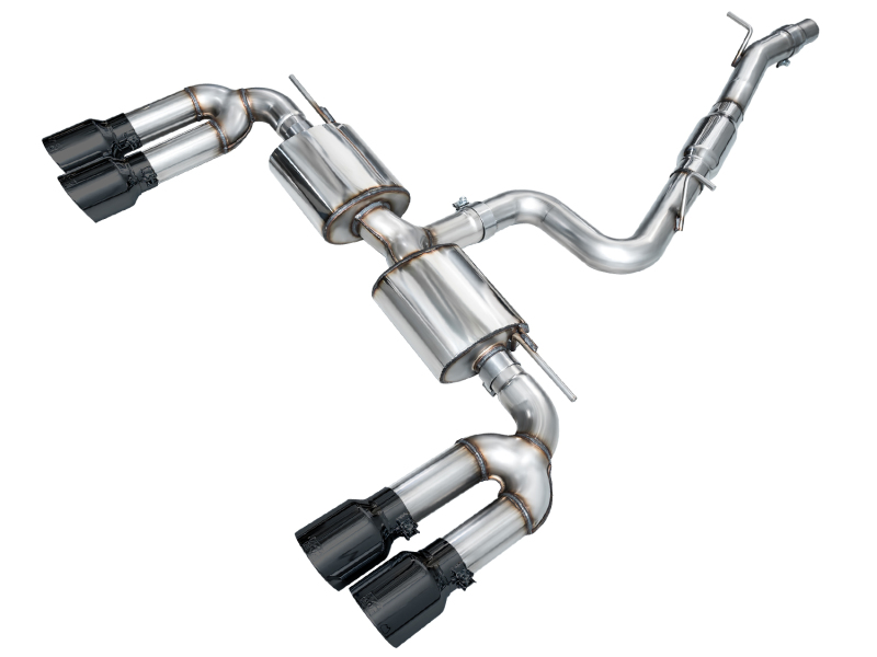 AWE Tuning Touring Edition Exhaust - Diamond Black Tips for 22-24 Audi 8Y S3