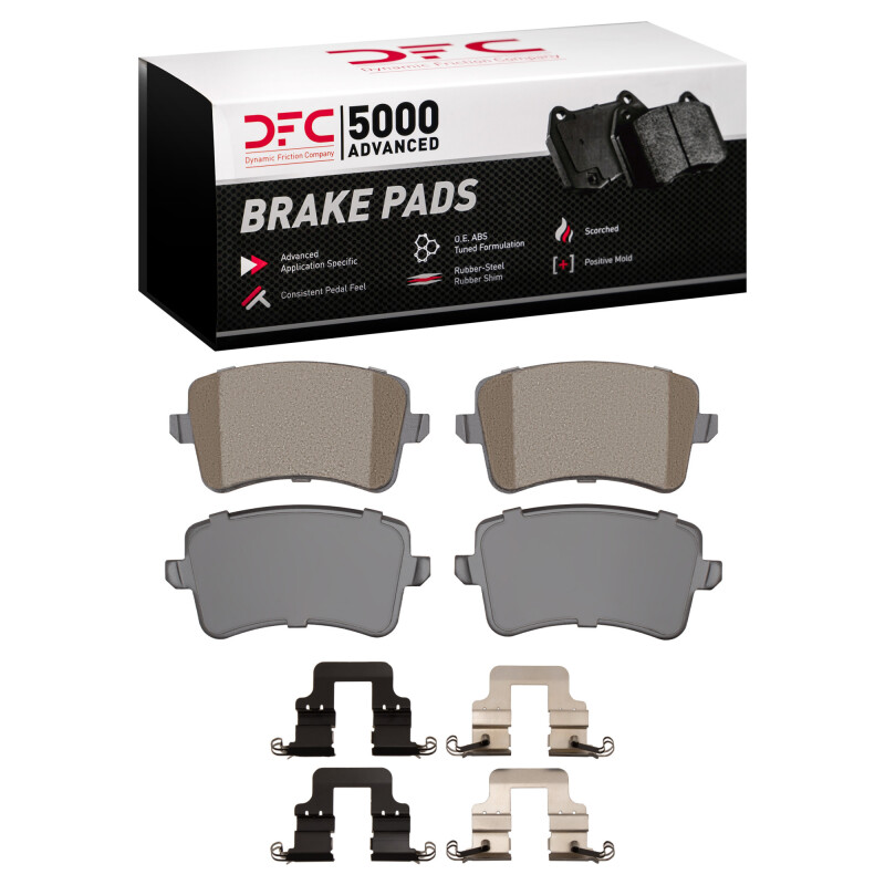 DFC 09-16 Audi A4 / 10-14 Audi A5 Rear 5000 Advanced Ceramic Brake Pads and Hardware Kit