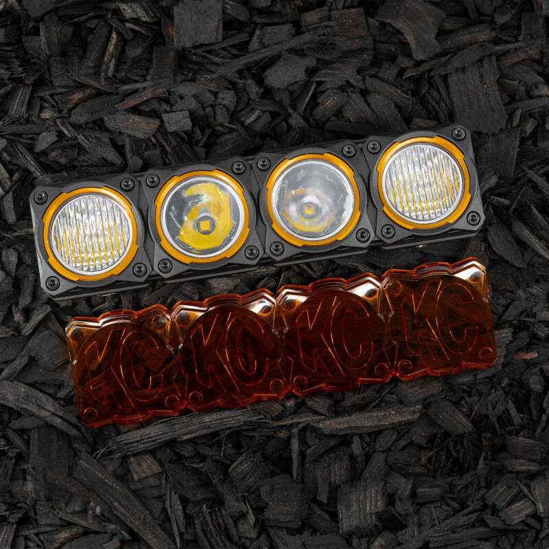 KC HiLiTES FLEX ERA LED Light Bar 10in. Light Shield - Amber (SHIELD ONLY) - Image 5