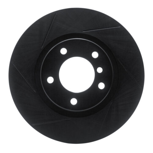 Alternative view of R1 Concepts for 95-99 BMW M3 E36 Right Front Slotted Black Brake Rotor