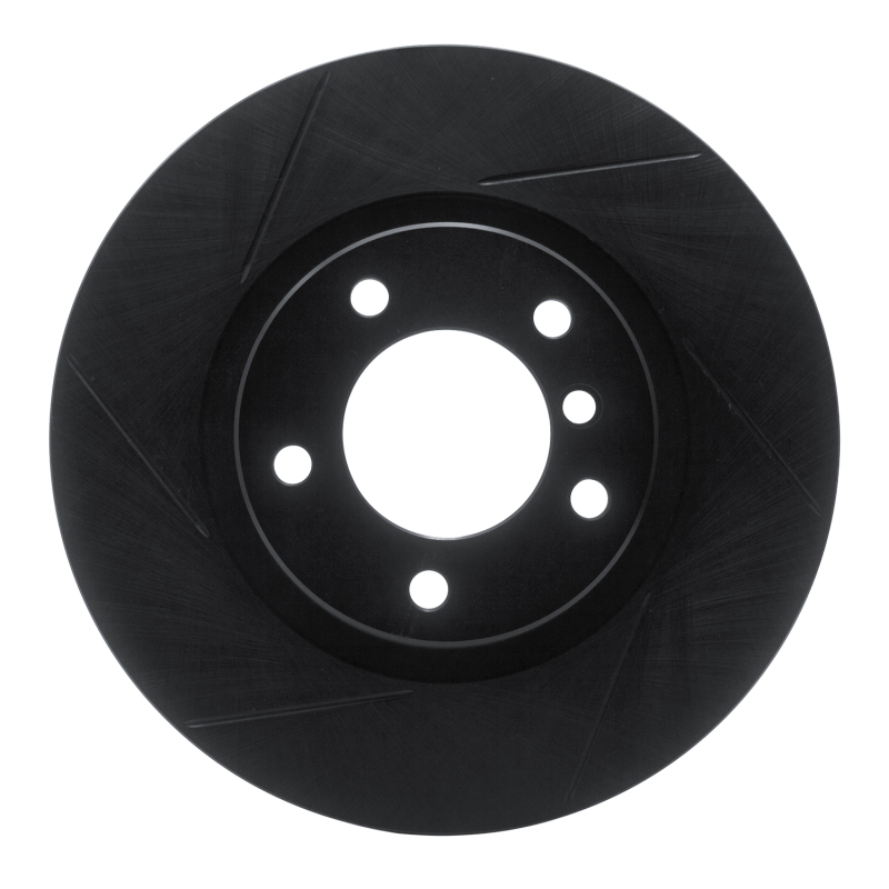 R1 Concepts for 95-99 BMW M3 E36 Right Front Slotted Black Brake Rotor - Image 2