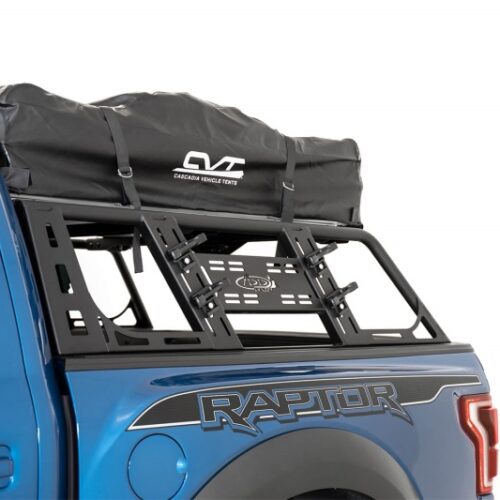 Addictive Desert Designs for 2015+ Ford F-150 Overlander Chase Rack w/ 3rd Brake Light - Hammer Black