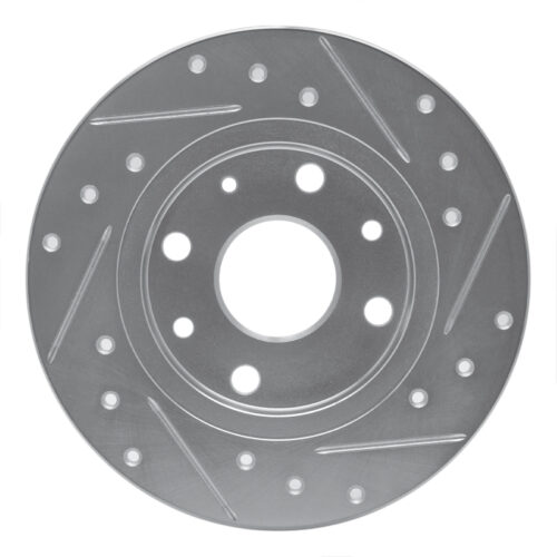 R1 Concepts for 90-93 Mazda Miata Rear Left Drilled & Slotted Silver Brake Rotor - Image 5