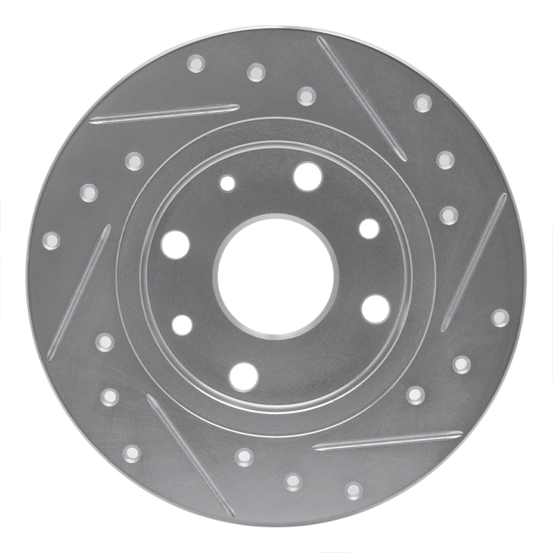 R1 Concepts for 90-93 Mazda Miata Rear Left Drilled & Slotted Silver Brake Rotor - Image 5
