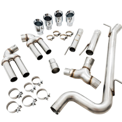 AWE Tuning Track Edition Exhaust w/Chrome Silver Tips 102mm for Audi 8V S3 - Image 3