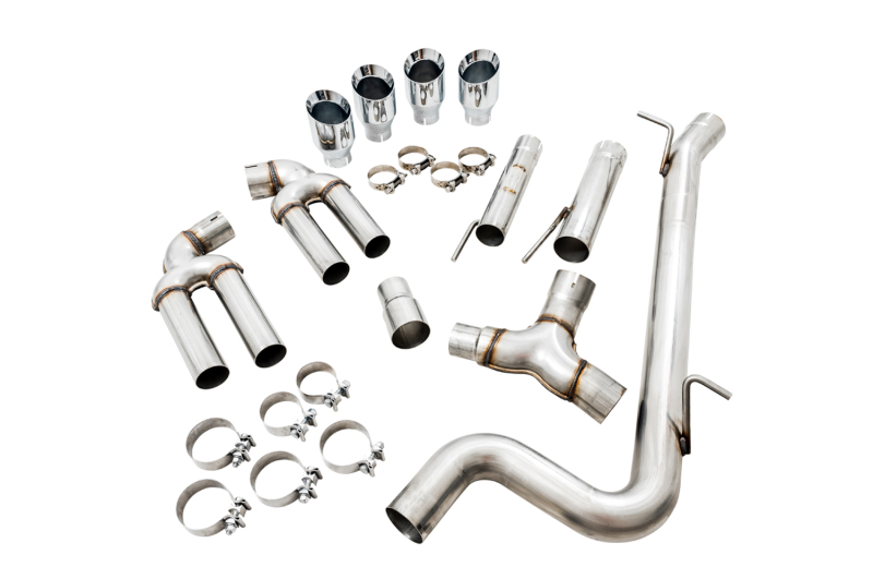 AWE Tuning Track Edition Exhaust w/Chrome Silver Tips 102mm for Audi 8V S3 - Image 3