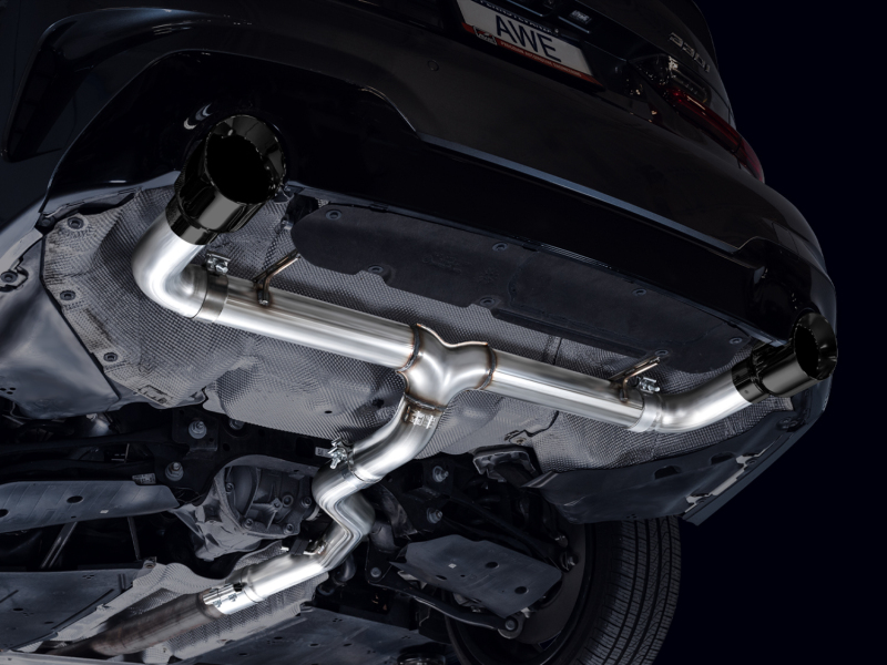 AWE Tuning Track Edition Axle-Back Exhaust - Diamond Black for 19-23 BMW 330i / 21-23 BMW 430i Base G2X - Image 8
