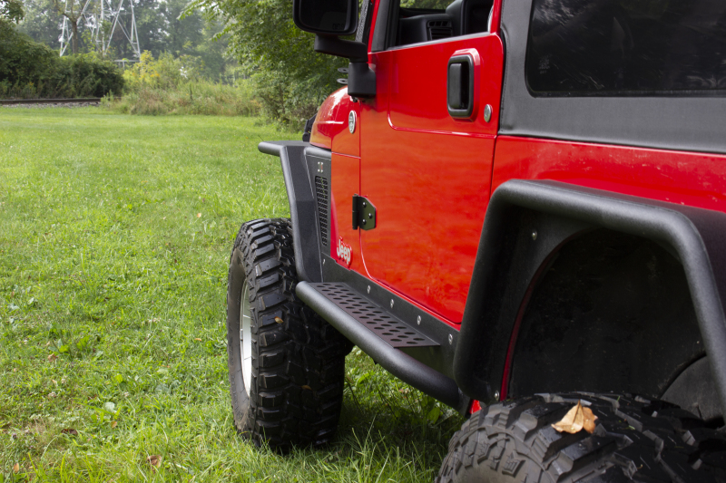 Fishbone Offroad FB23028 97-06 Jeep Wrangler TJ Steel Rock Slider - Black Textured Powdercoat - Image 9