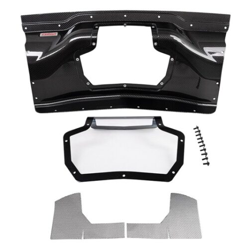 Alternative view of Corsa 2020+ Chevrolet Corvette C8/Z06 Carbon Fiber Air Intake Trunk Panel with Polycarbonate