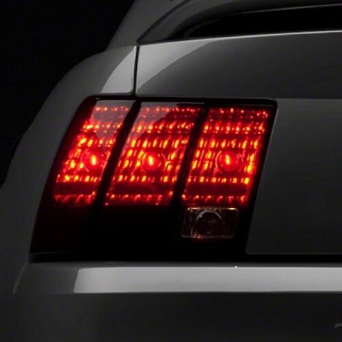 Alternative view of Raxiom for 1999-2004 Ford Mustang Excluding 99-01 Cobra Tail Lights- Black Housing (Smoked Lens)