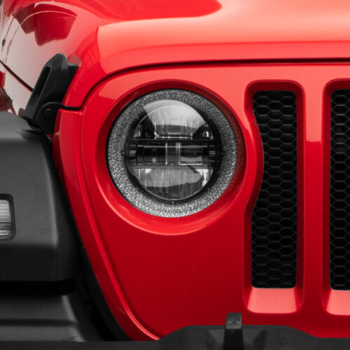 Raxiom for 2018-2022 Jeep Wrangler JL/JT Axial Series LED Headlights- Black Housing (Clear Lens) - Image 8