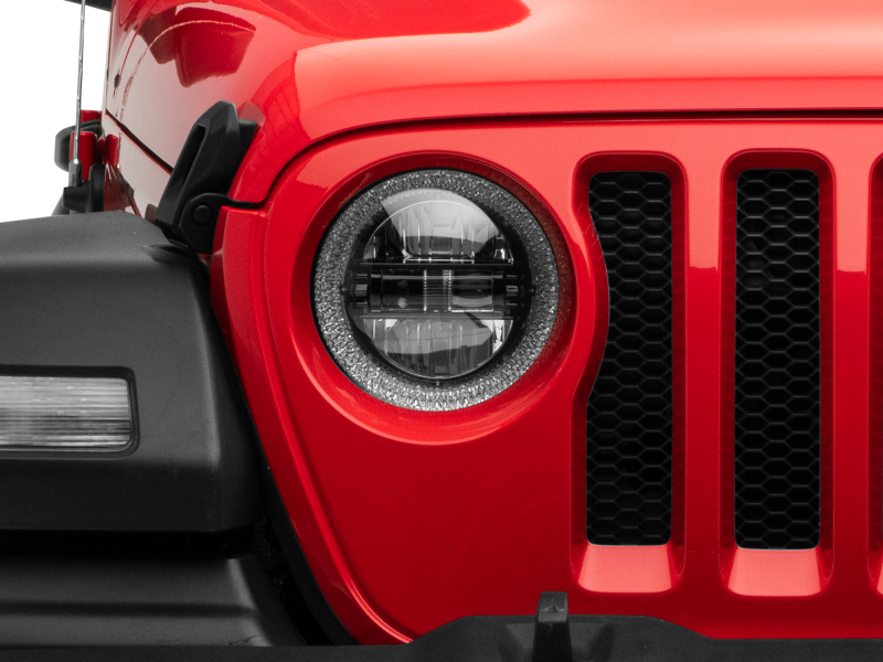 Raxiom for 2018-2022 Jeep Wrangler JL/JT Axial Series LED Headlights- Black Housing (Clear Lens) - Image 8