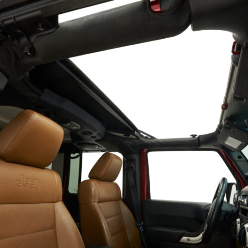 Bestop 07-18 Jeep Wrangler JK Sunrider For Hardtop (Premium Black Twill 2-Door Or 4-Door) - Image 6
