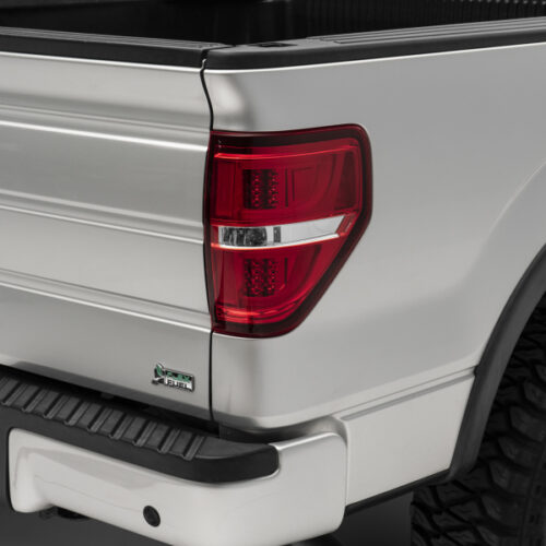 Raxiom for 2009-2014 F-150 Styleside G2 LED Tail Lights- Chrome Housing Red/Clear Lens